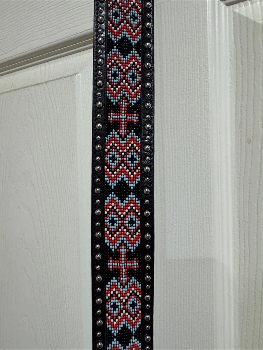 Beaded western belt